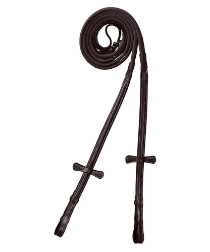 Bridles & Reins ExionPro Rubber Reins with Fancy Stitching