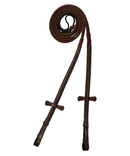 Bridles & Reins ExionPro Rubber Reins with Fancy Stitching