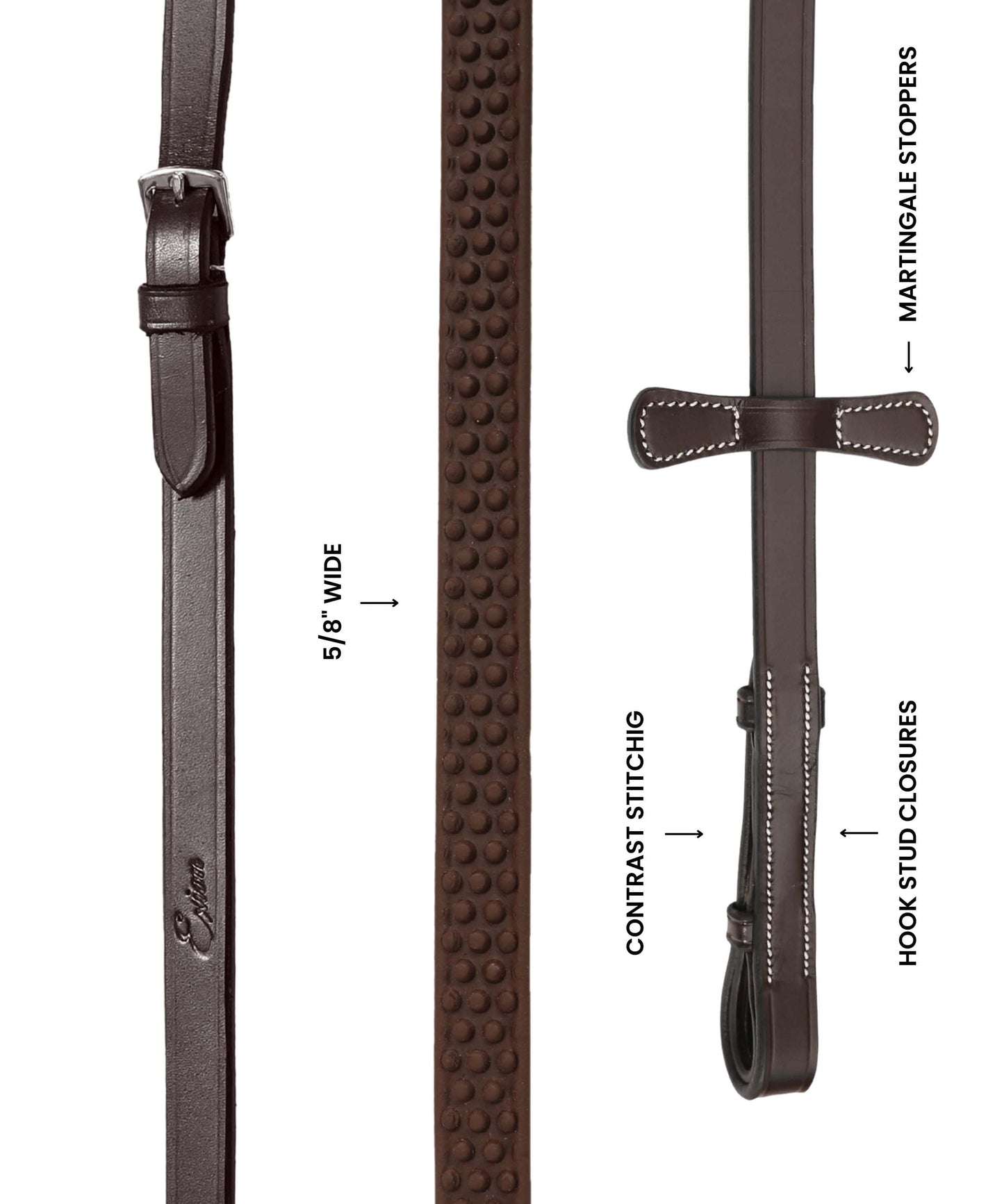Bridles & Reins ExionPro Dotted Rubber Reins