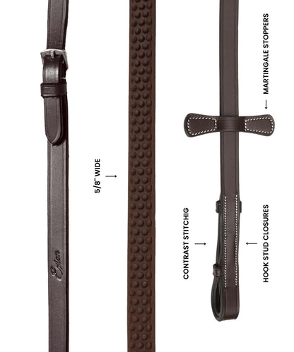 Bridles & Reins ExionPro Dotted Rubber Reins