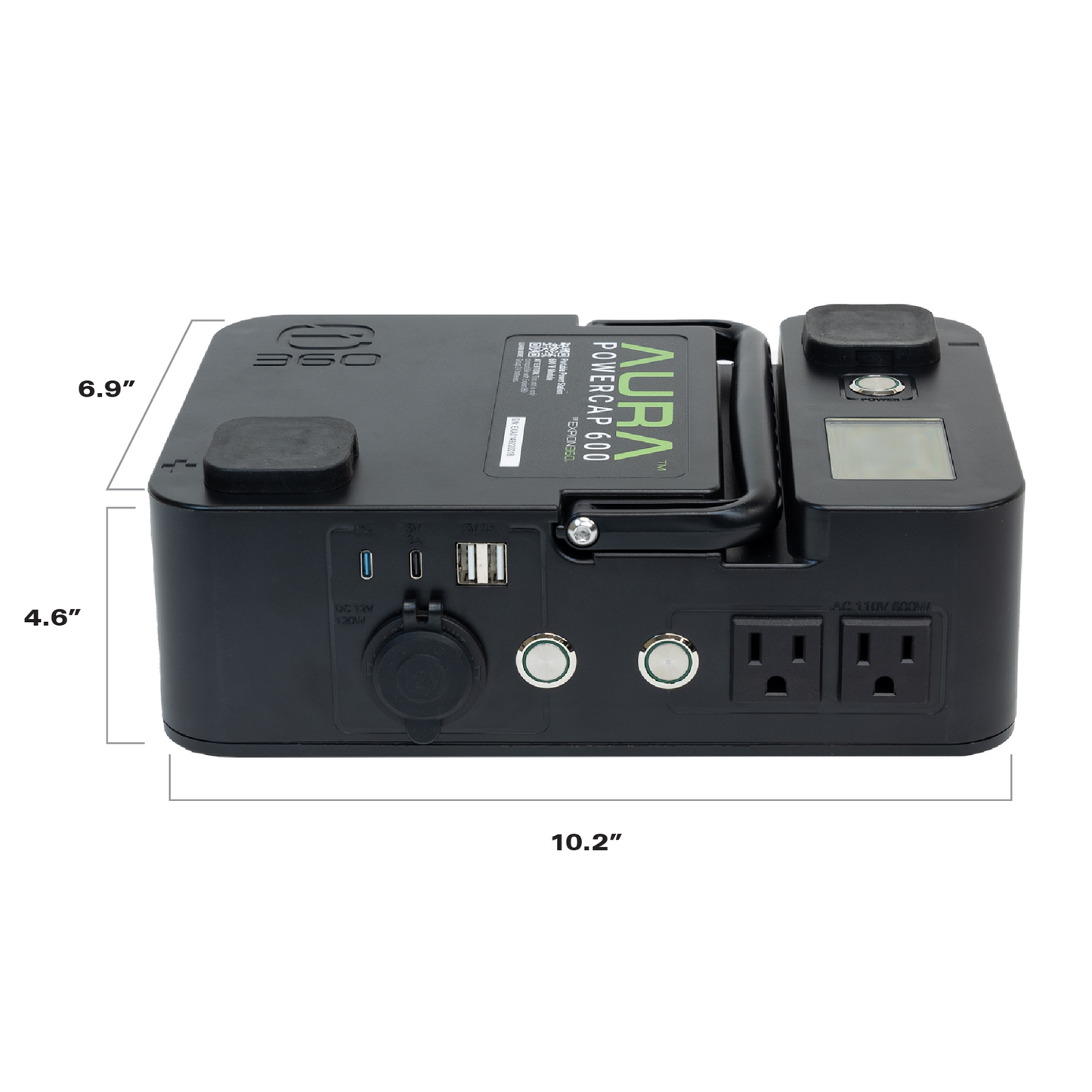 Expion360 AURA Powercap 600W Inverter for Group 24 Batteries