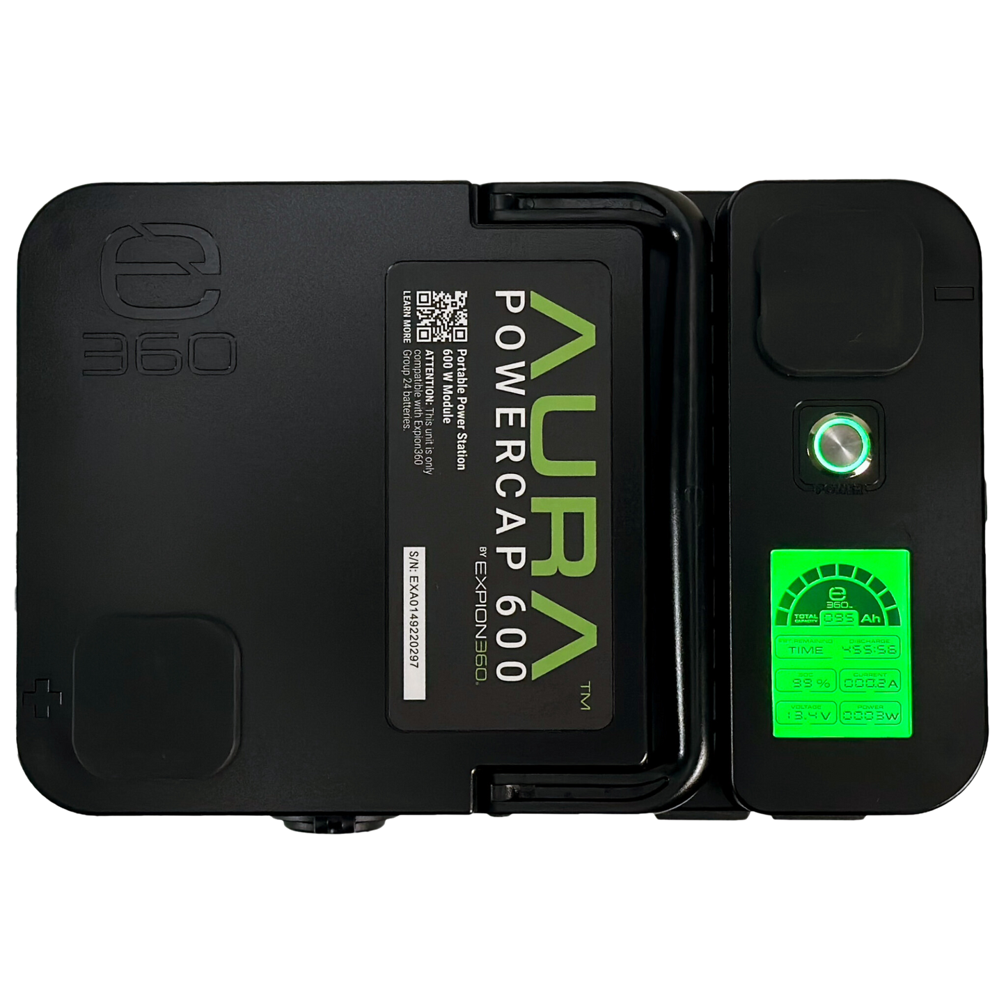 Expion360 AURA Powercap 600W Inverter for Group 24 Batteries