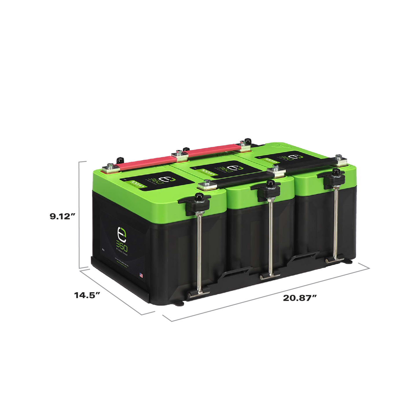 Expion360 Triple Mounting Kit for Group 27 Batteries