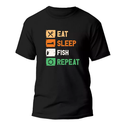 Outdoorzees Eat Sleep Fishing Repeat Man T-Shirt