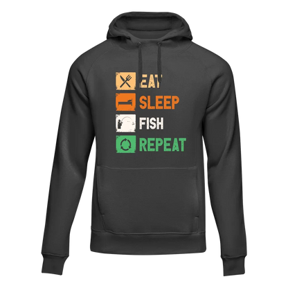 Outdoorzees Eat Sleep Fishing Repeat Unisex Hoodie