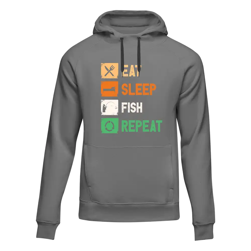 Outdoorzees Eat Sleep Fishing Repeat Unisex Hoodie
