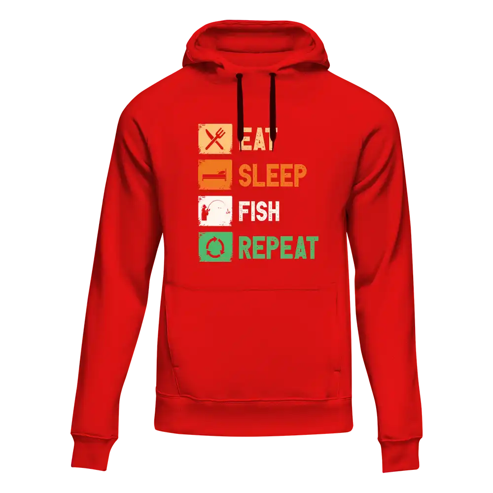 Outdoorzees Eat Sleep Fishing Repeat Unisex Hoodie