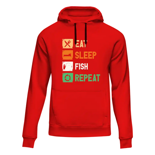 Outdoorzees Eat Sleep Fishing Repeat Unisex Hoodie