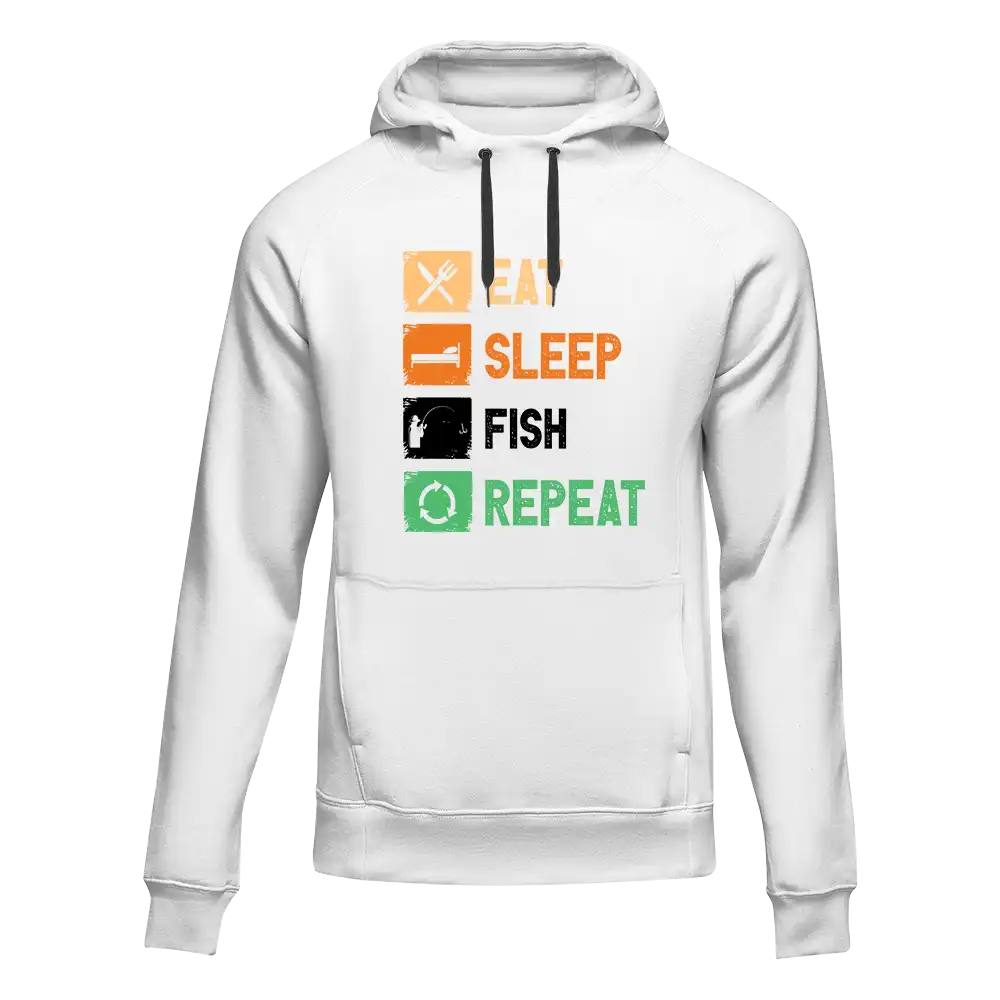 Outdoorzees Eat Sleep Fishing Repeat Unisex Hoodie