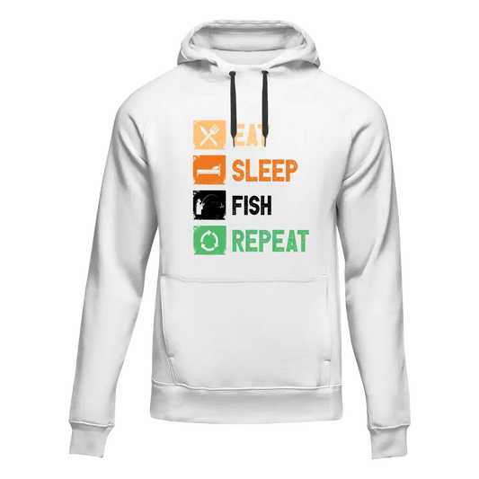Outdoorzees Eat Sleep Fishing Repeat Unisex Hoodie