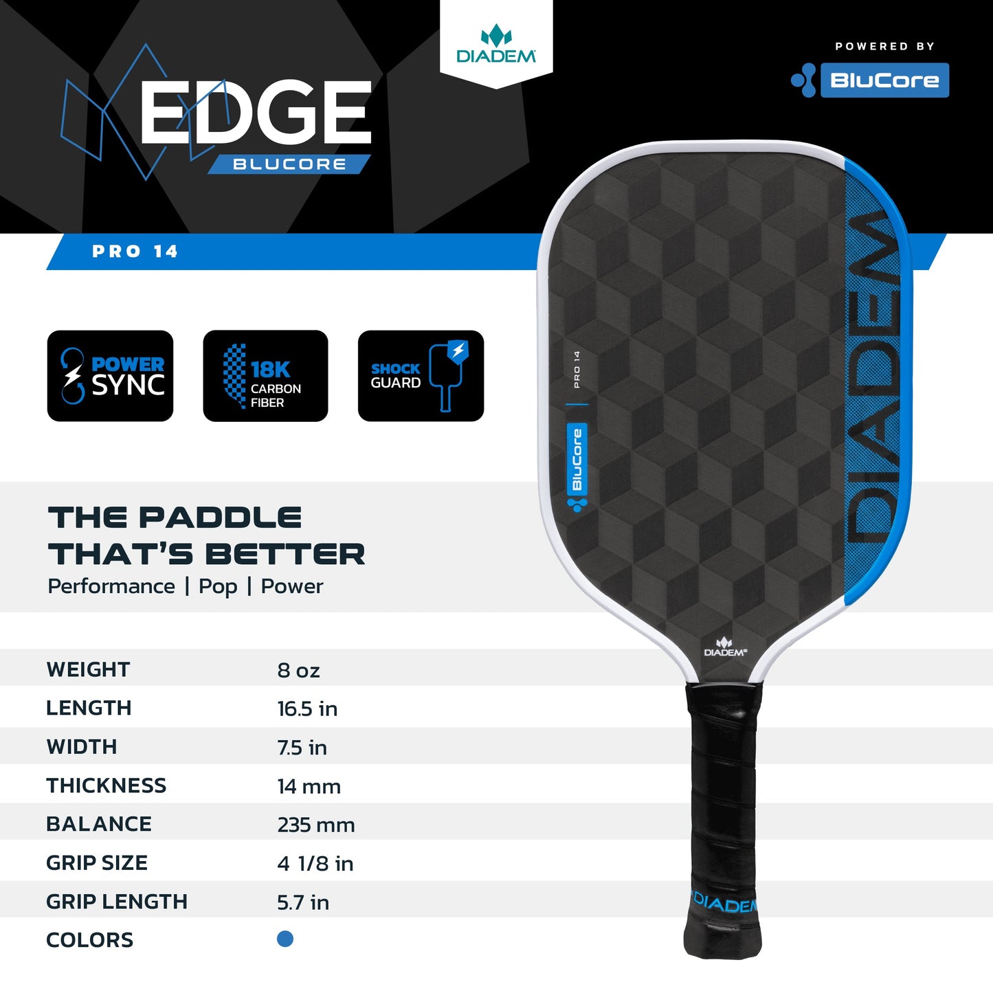 Diadem Sports Edge BluCore Pro