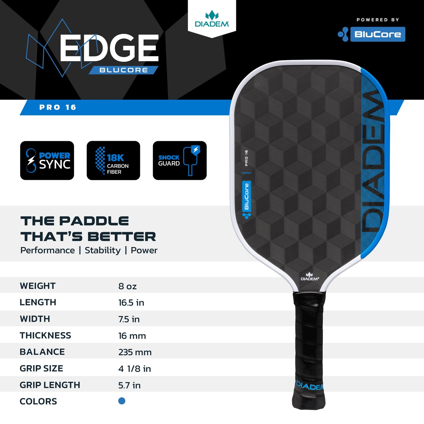 Diadem Sports Edge BluCore Pro