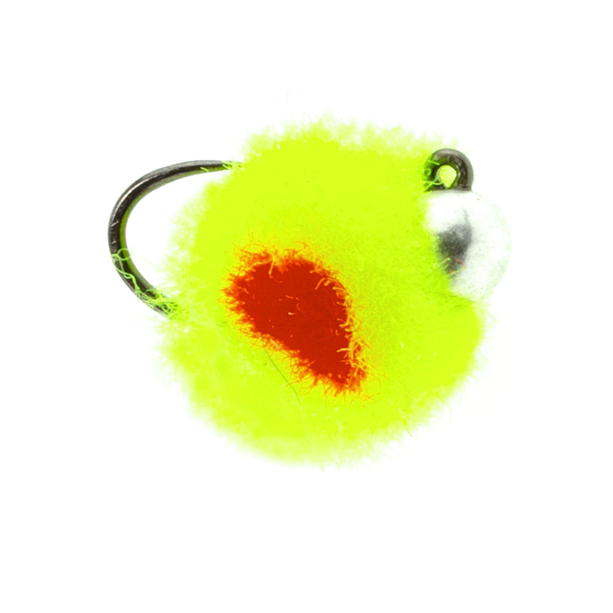 The Fly Fishing Place 3 Pack Tungsten Bead Tactical Euro Hot Chartreuse Jig Egg Flies - Size 14