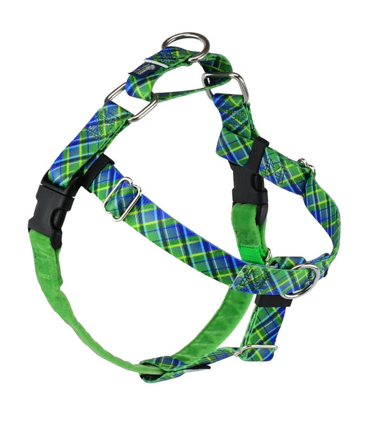 2 Hounds Design Electric Glow Green Plaid Freedom No-Pull Dog Harness – EarthStyle