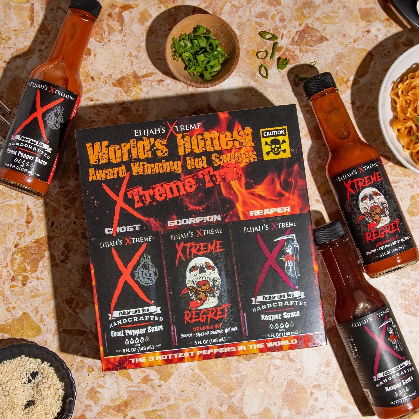 Elijah's Xtreme World's Hottest Xtreme Trio Hot Sauce Variety Pack