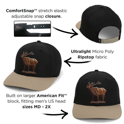 Paramount Outdoors Bull Elk 6-Panel Riverside Cap ComfortSnap Snapback