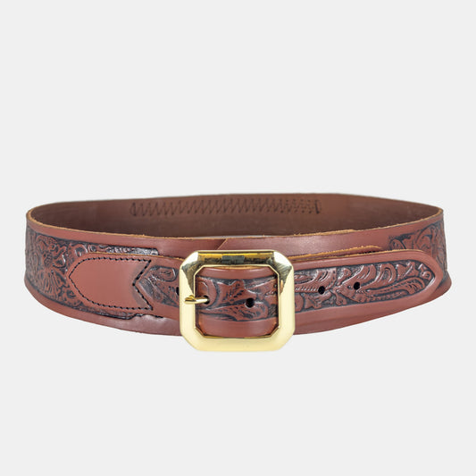 Hunter Embossed Revolver Cartridge Belt - 2.5"