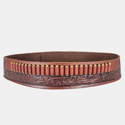 Hunter Embossed Revolver Cartridge Belt - 2.5"