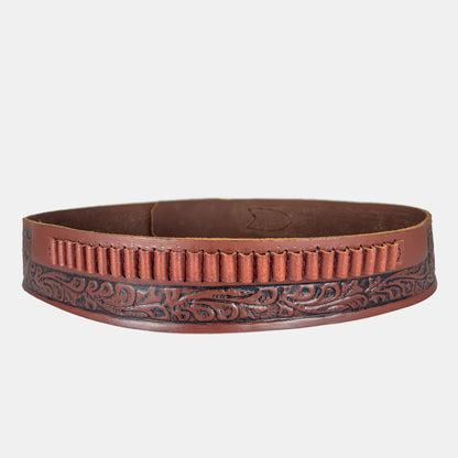 Hunter Embossed Revolver Cartridge Belt - 2.5"