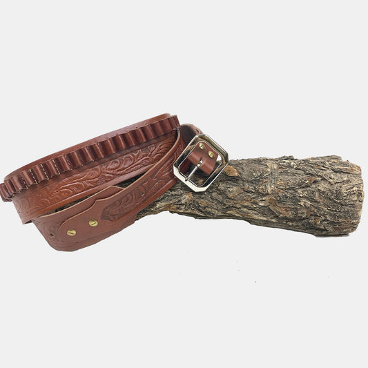 Hunter Embossed Adjustable Revolver Cartridge Belt - 2.5"