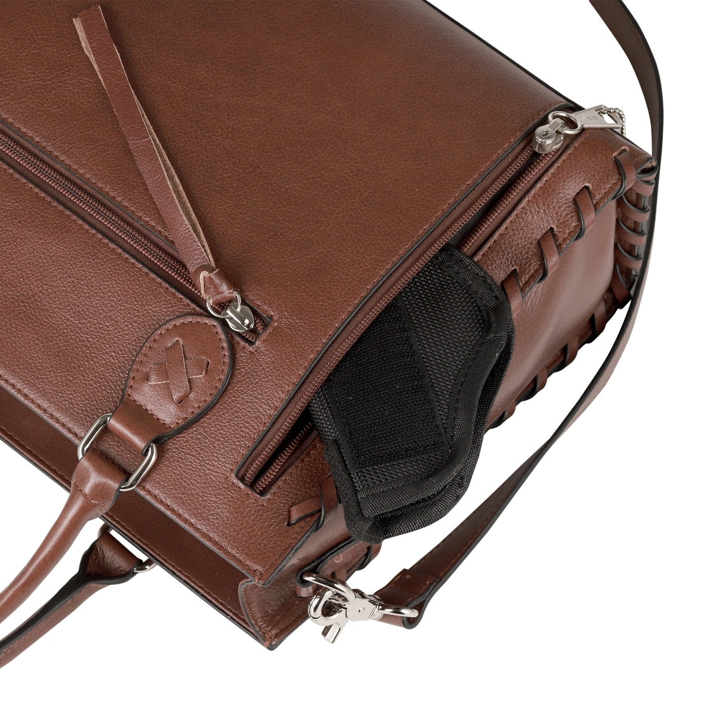 Concealed Carry Emma Leather Satchel by Lady Conceal