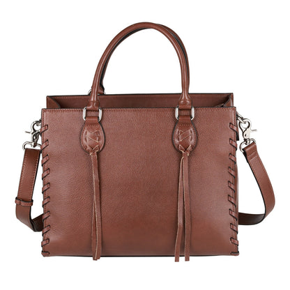 Concealed Carry Emma Leather Satchel by Lady Conceal