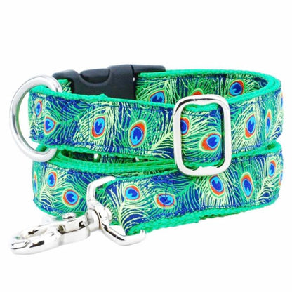 2 Hounds Design 1″ Paradise Found Navy Ribbon Dog Leash