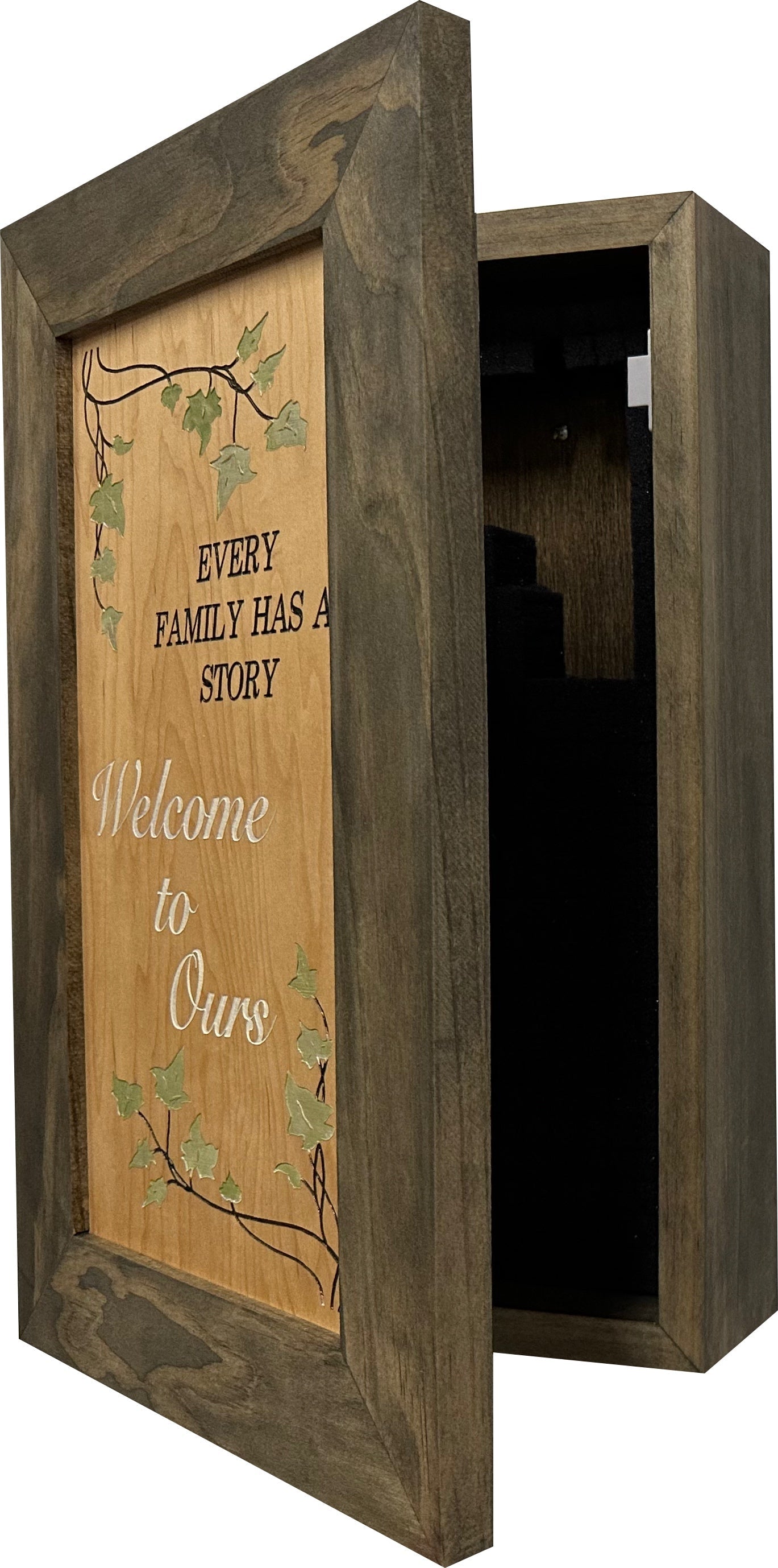 Bellewood Designs - Wooden Gun Safe Wall Mountable Decoration Every Family Has a Story Welcome to Ours …
