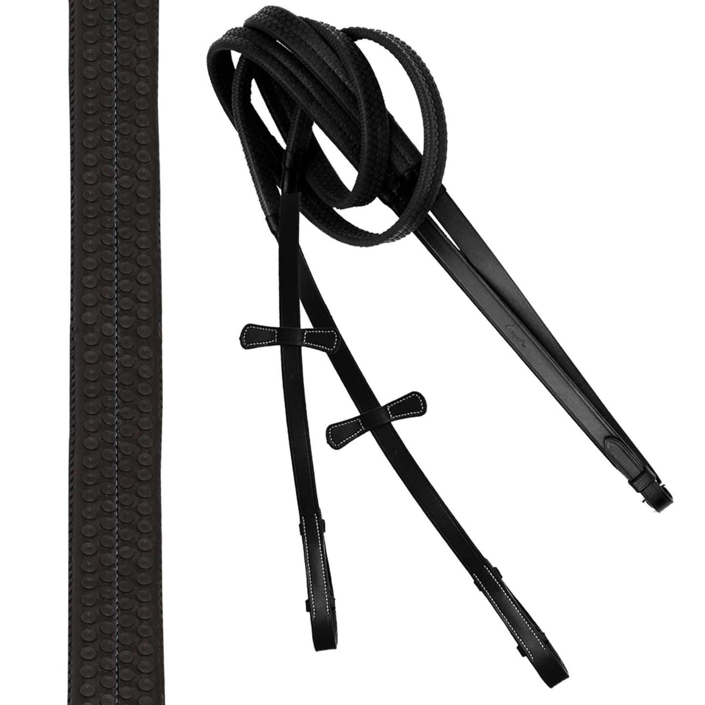 Bridles & Reins ExionPro Twin Designer Fancy Stitched English Snaffle Bridle with Reins