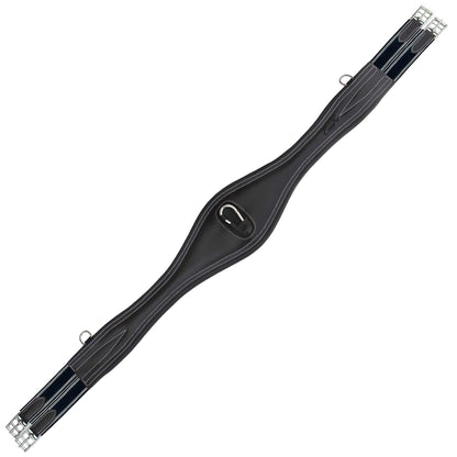 Bridles & Reins ExionPro 'Snap' Over Lay Girth - Navy Blue Elastic with White Lines