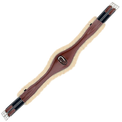 Bridles & Reins ExionPro 'Snap' Over Lay Girth - Navy Blue Elastic with White Lines