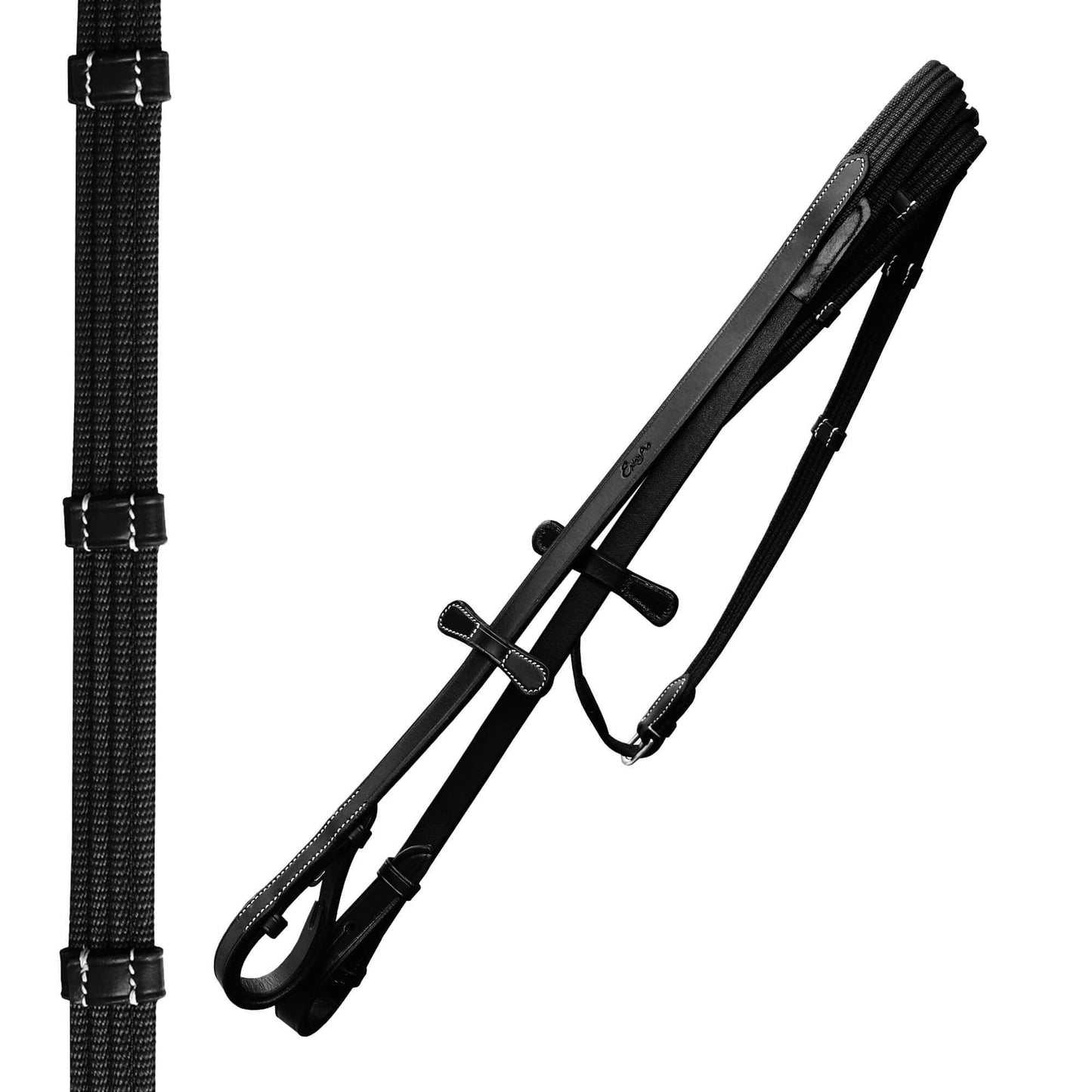 Bridles & Reins ExionPro Net Braided Browband & Dressage Bridle with Web Reins