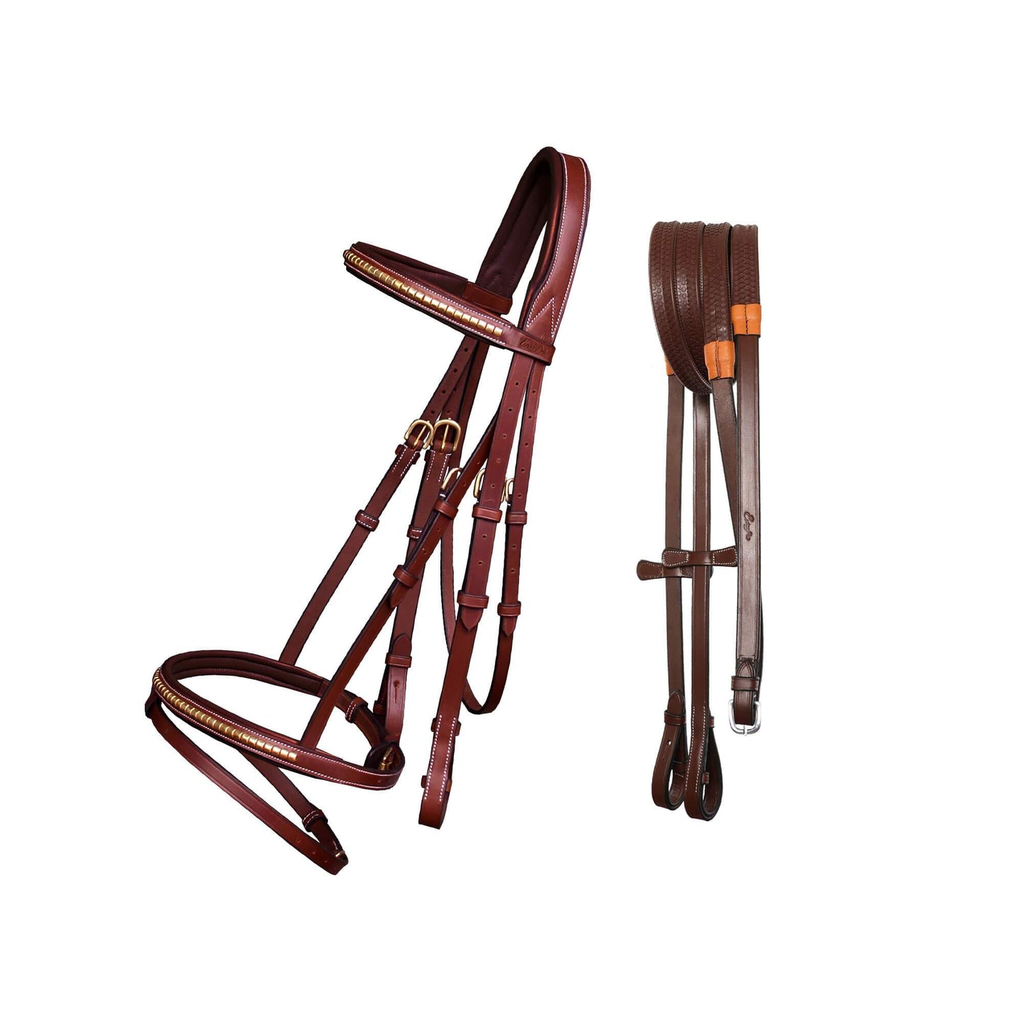 Bridles & Reins ExionPro SS / Brass Clincher Bridle With Flash and Reins