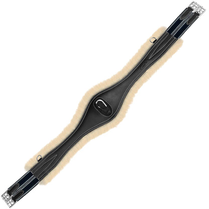 Bridles & Reins ExionPro 'Snap' Over Lay Girth - Navy Blue Elastic with White Lines