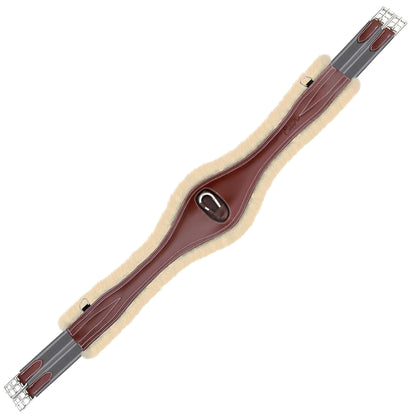 Bridles & Reins ExionPro 'Snap' Over Lay Girth - Grey Elastic with White Lines