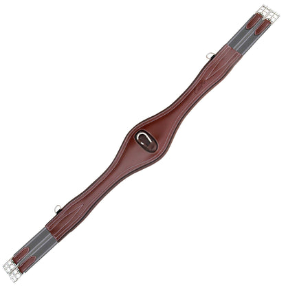 Bridles & Reins ExionPro 'Snap' Over Lay Girth - Grey Elastic with White Lines
