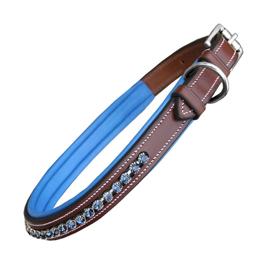 Bridles & Reins ExionPro Dark Blue Bling Dog Collar