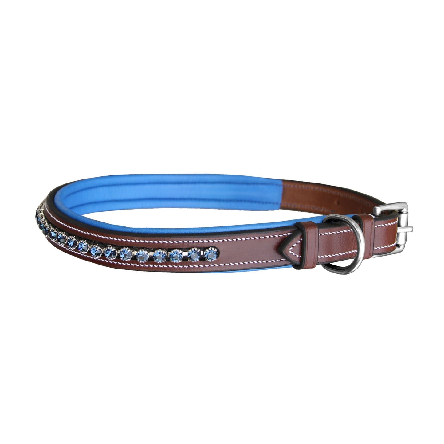 Bridles & Reins ExionPro Dark Blue Bling Dog Collar