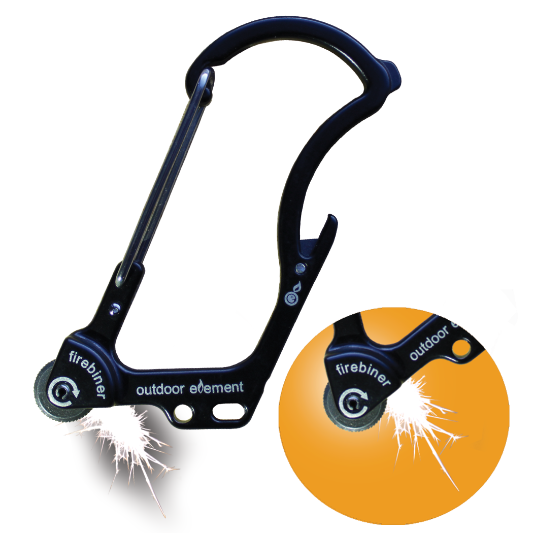 Outdoor Element Firebiner: Fire-starting Multitool Carabiner