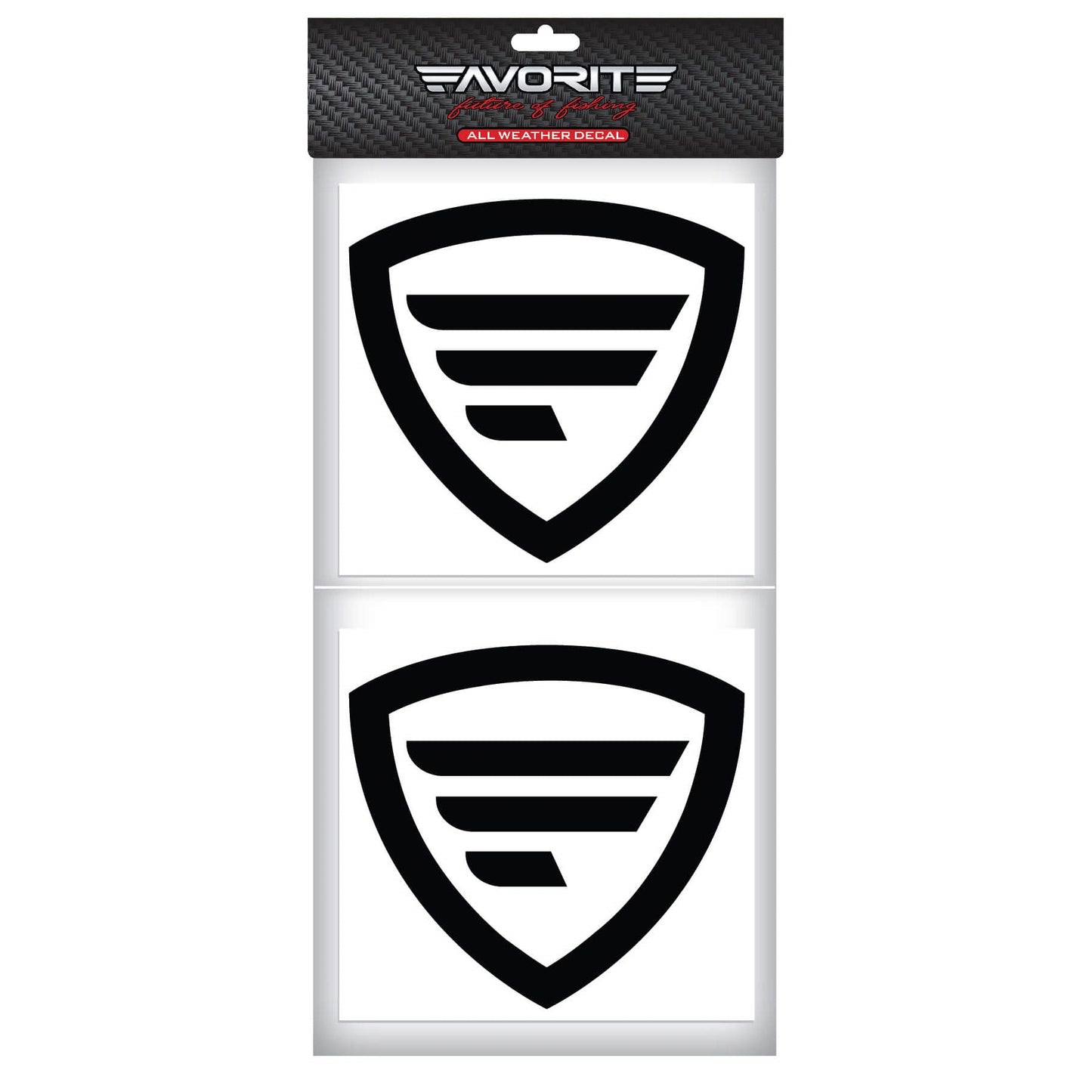 Favorite Fishing  Shield Decal Black