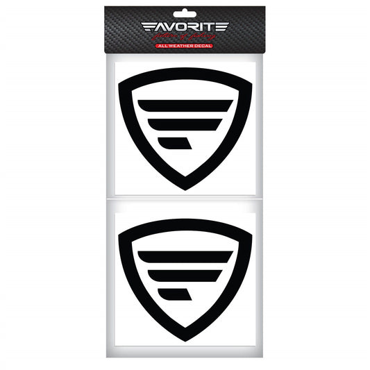 Favorite Fishing  Shield Decal Black