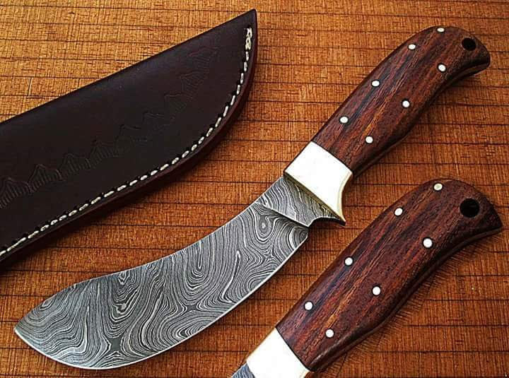 KBS Knives Damascus Hunting Skinning Knife