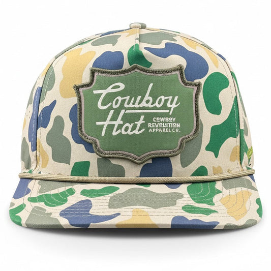 Cowboy Revolution Duck Camo Patch “Cowboy Hat” - Performance Rope Hat