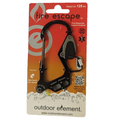 Outdoor Element Fire Escape: Fire-Starting Multitool Carabiner