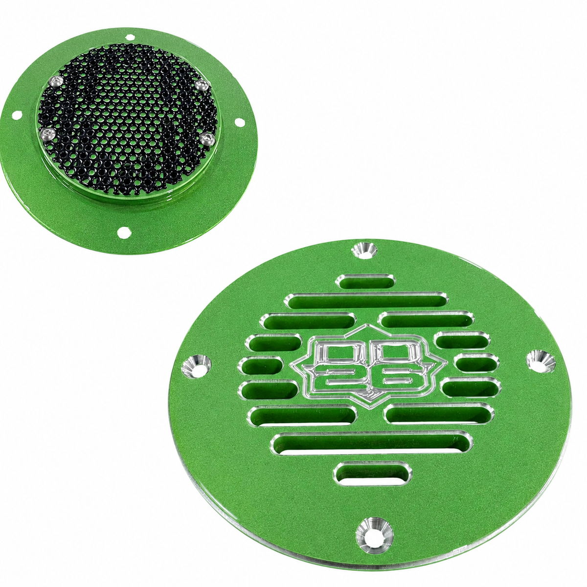 DD26 Fishing Billet Aluminum Drain Plate with Screen 4" Round for Boats