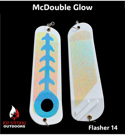 Ice Strong Outdoors - 8.5" Dual Fin Flasher Series - NEW 2026 Colors Released!