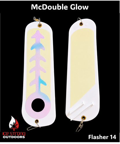 Ice Strong Outdoors - 8.5" Dual Fin Flasher Series - NEW 2026 Colors Released!