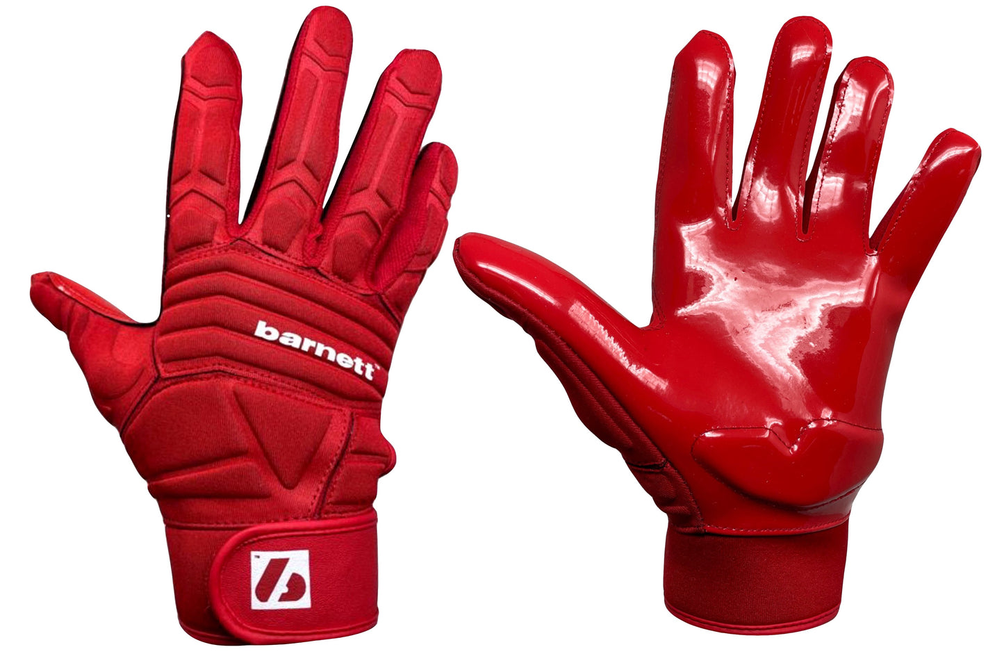 Barnett FLG-03 Red Professional Linemen Football Gloves, OL, DL