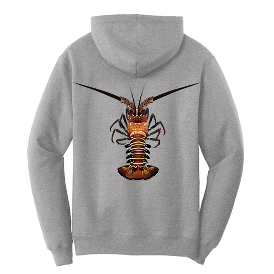 Saltwater Born Florida Keys Realistic Lobster Cotton Hoodie