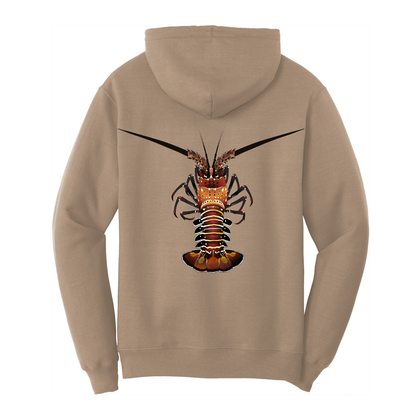 Saltwater Born Florida Keys Realistic Lobster Cotton Hoodie